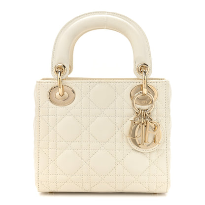 Christian Dior Lambskin Cannage Mini Lady Dior White 1 of 10