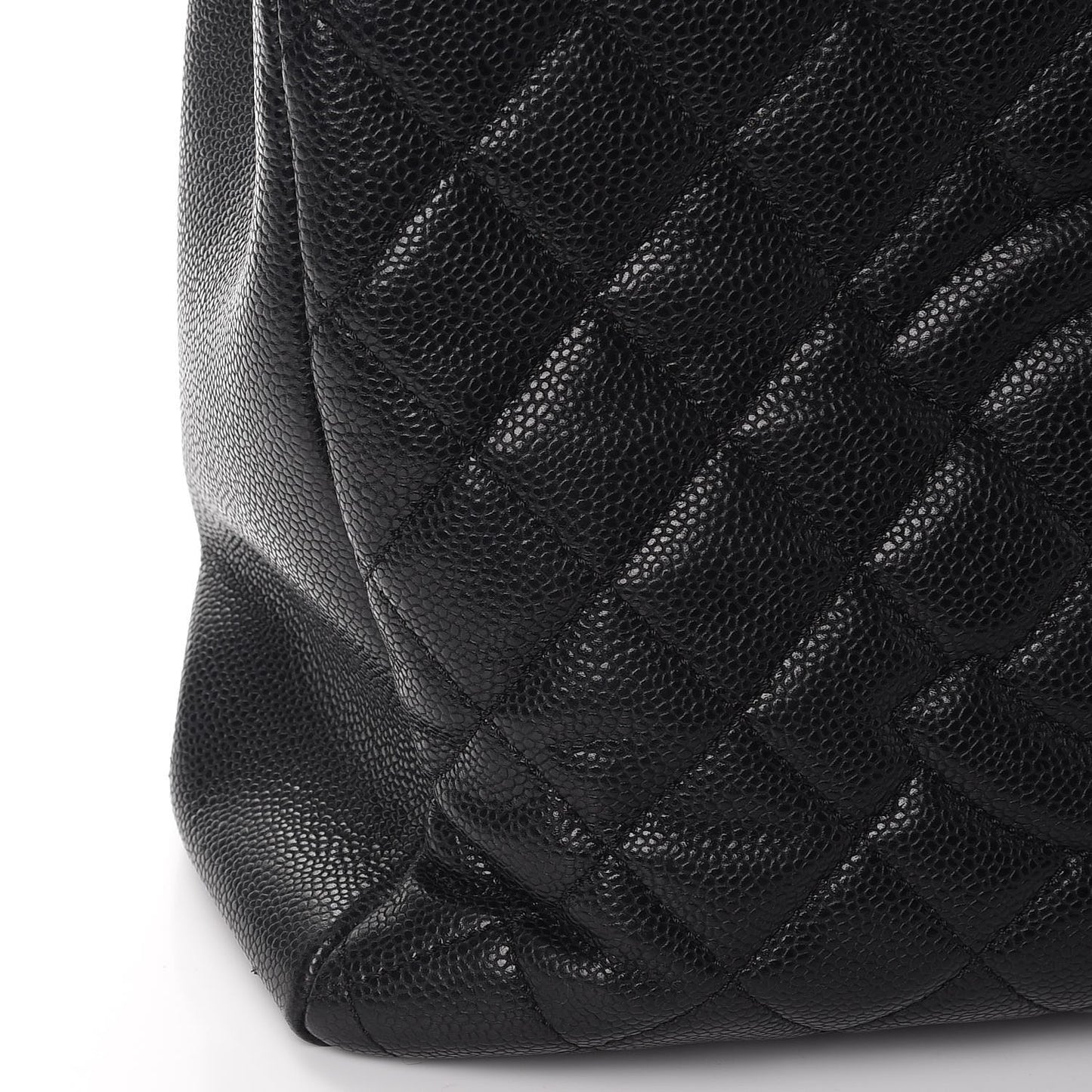 Caviar Quilted Grand Shopping Tote GST Black