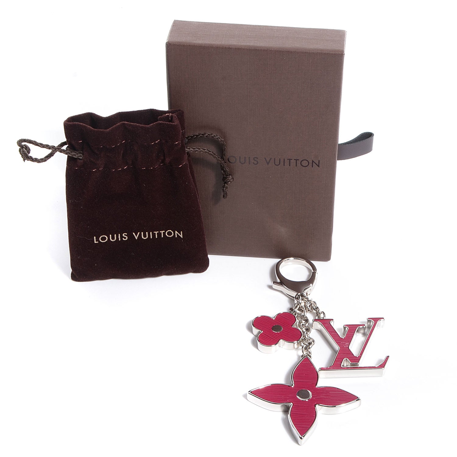 Louis Vuitton Fleur d'Epi Bag Charm Fuchsia 6 of 6