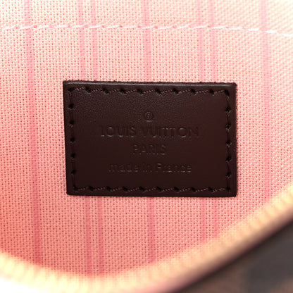 Louis Vuitton Damier Ebene Neverfull MM GM Pochette Rose Ballerine 6 of 10
