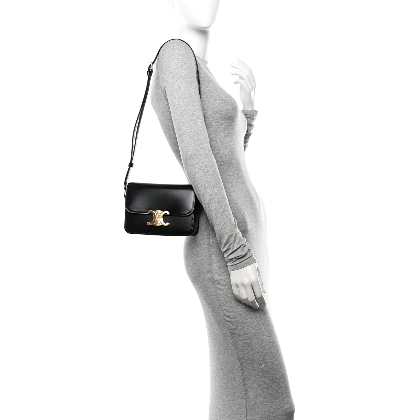 Shiny Calfskin Teen Triomphe Black