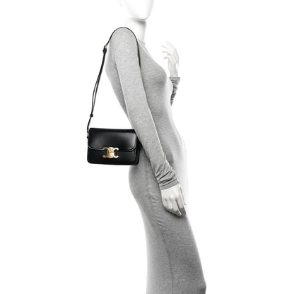Celine Shiny Calfskin Teen Triomphe Black 2 of 10