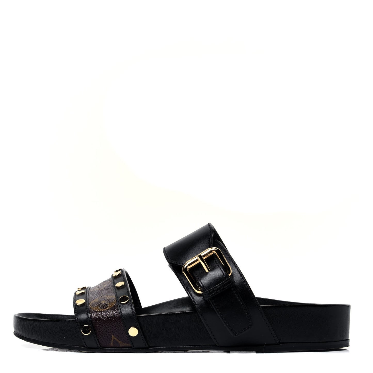 Bom Dia Flat Mule Sandals 37 Black