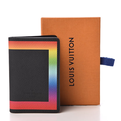 Louis Vuitton Taiga Rainbow Pocket Organizer Black 7 of 7