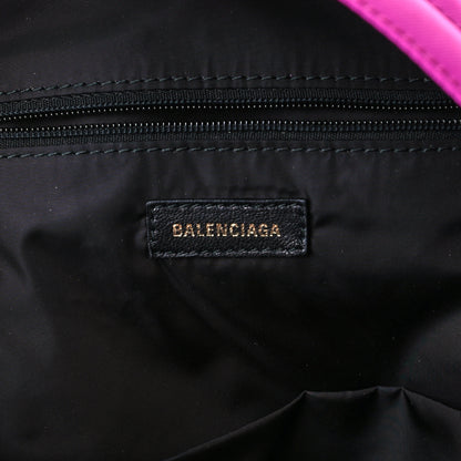 Balenciaga Sport Nylon Logo Embroidered S Wheel Backpack Fuchsia Black 6 of 11