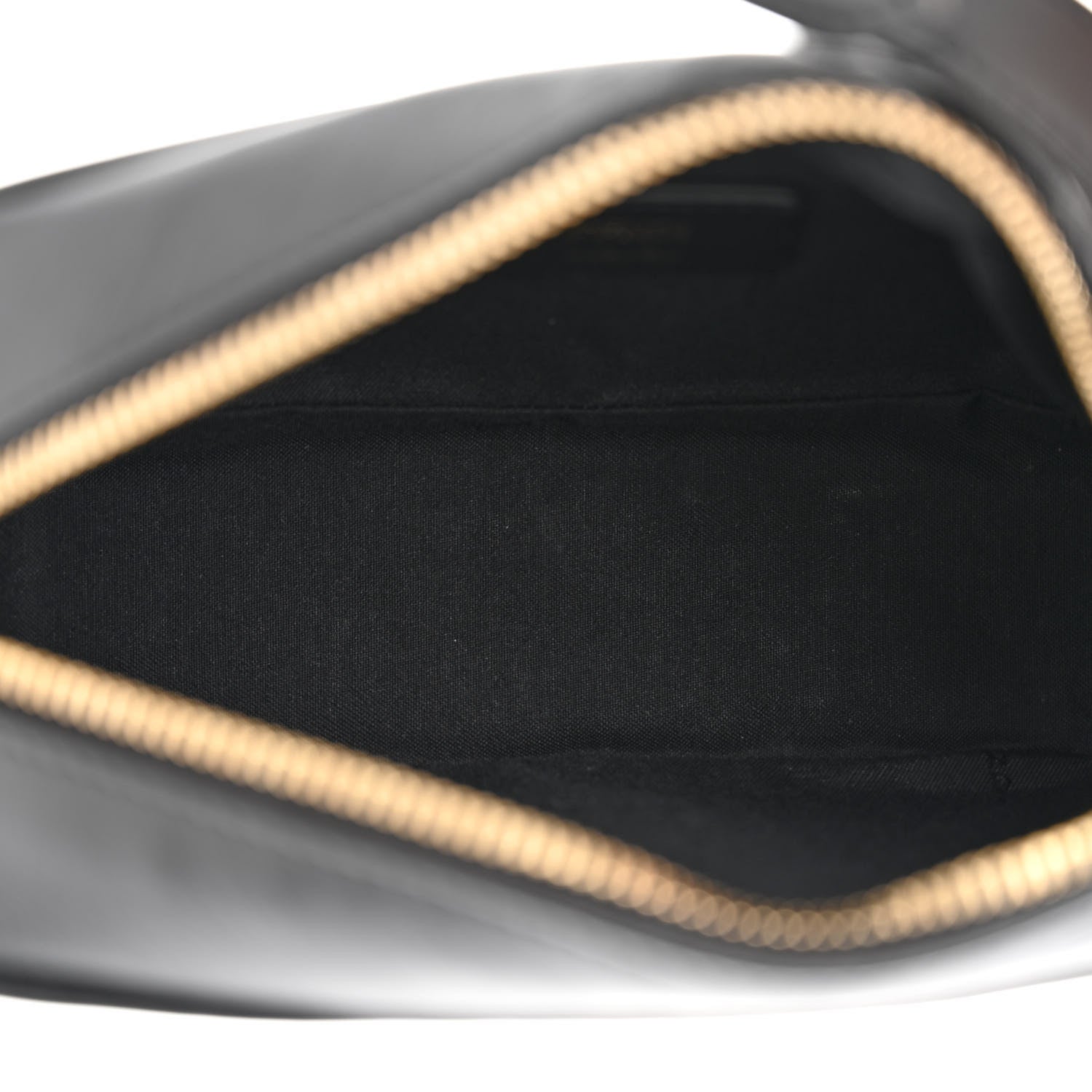 Fendi Vitello Century Bi-Color FF 1974 Embossed Mini Camera Case Maya Black 5 of 10