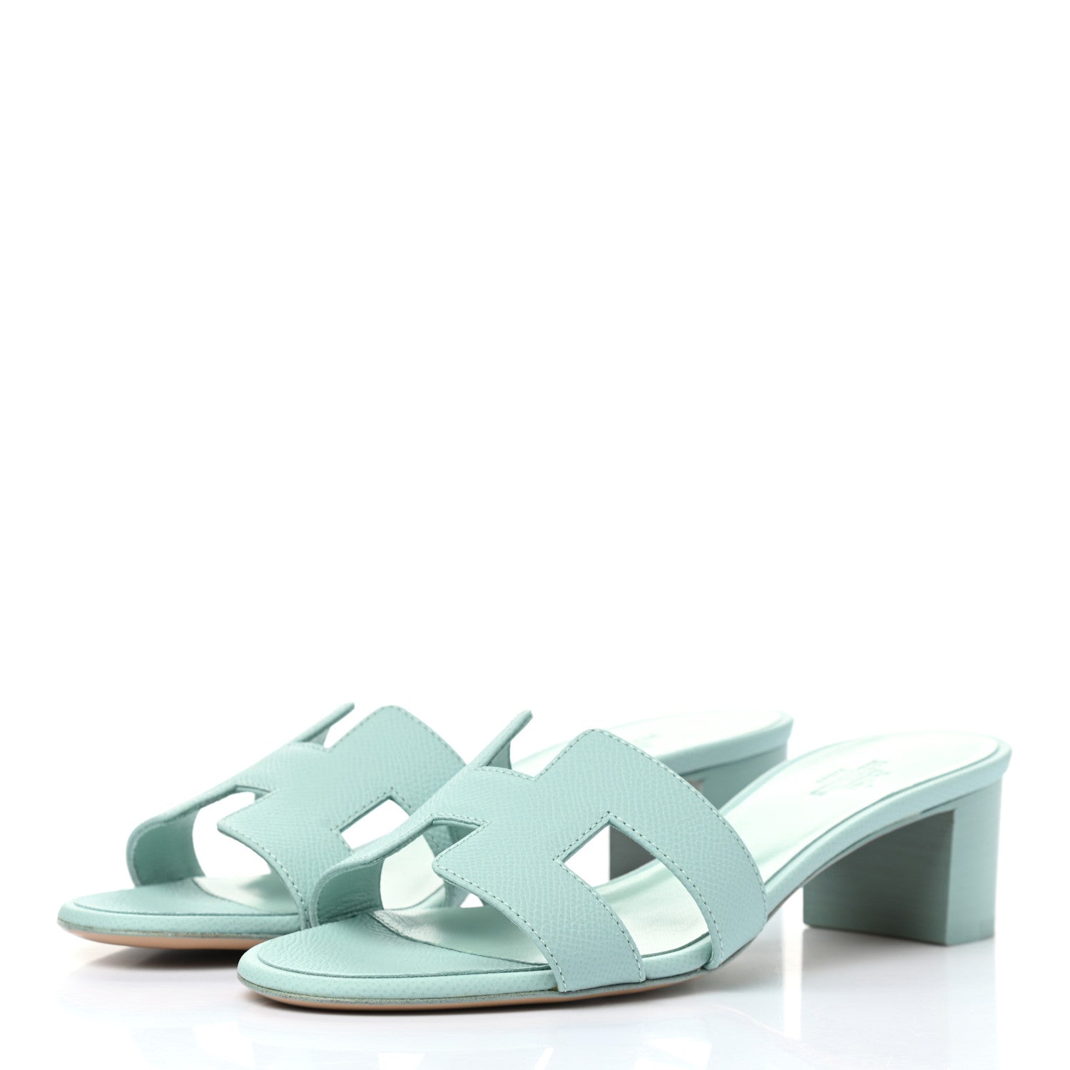 Hermes Epsom Oasis Sandals 37 Vert Embrun 3 of 8