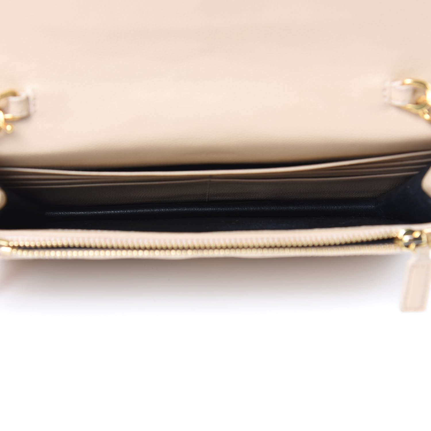 Saint Laurent Grain De Poudre Matelasse Chevron Monogram Envelope Chain Wallet Nude Powder 5 of 13