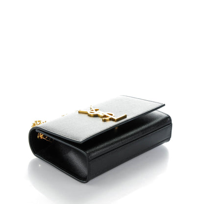 Saint Laurent Grain De Poudre Small Monogram Kate Satchel Black 4 of 8