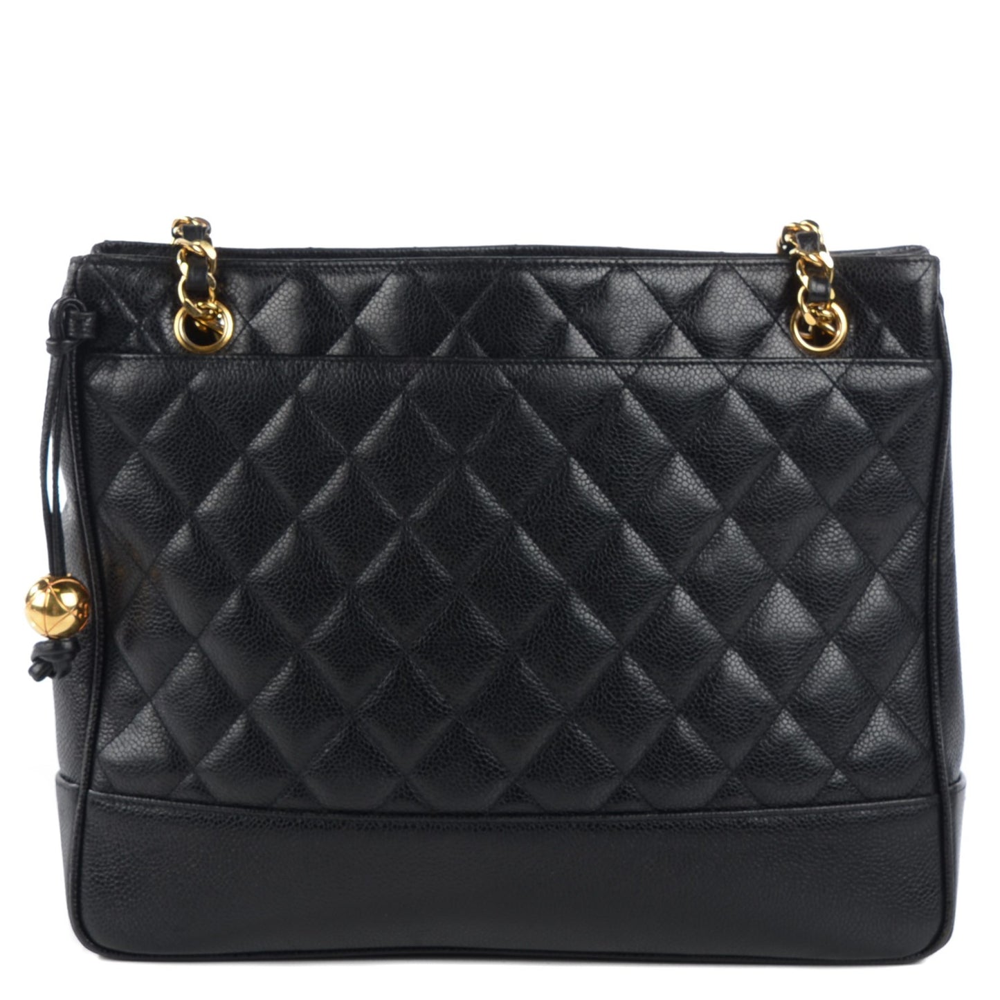 Caviar Quilted Shoulder Bag Black