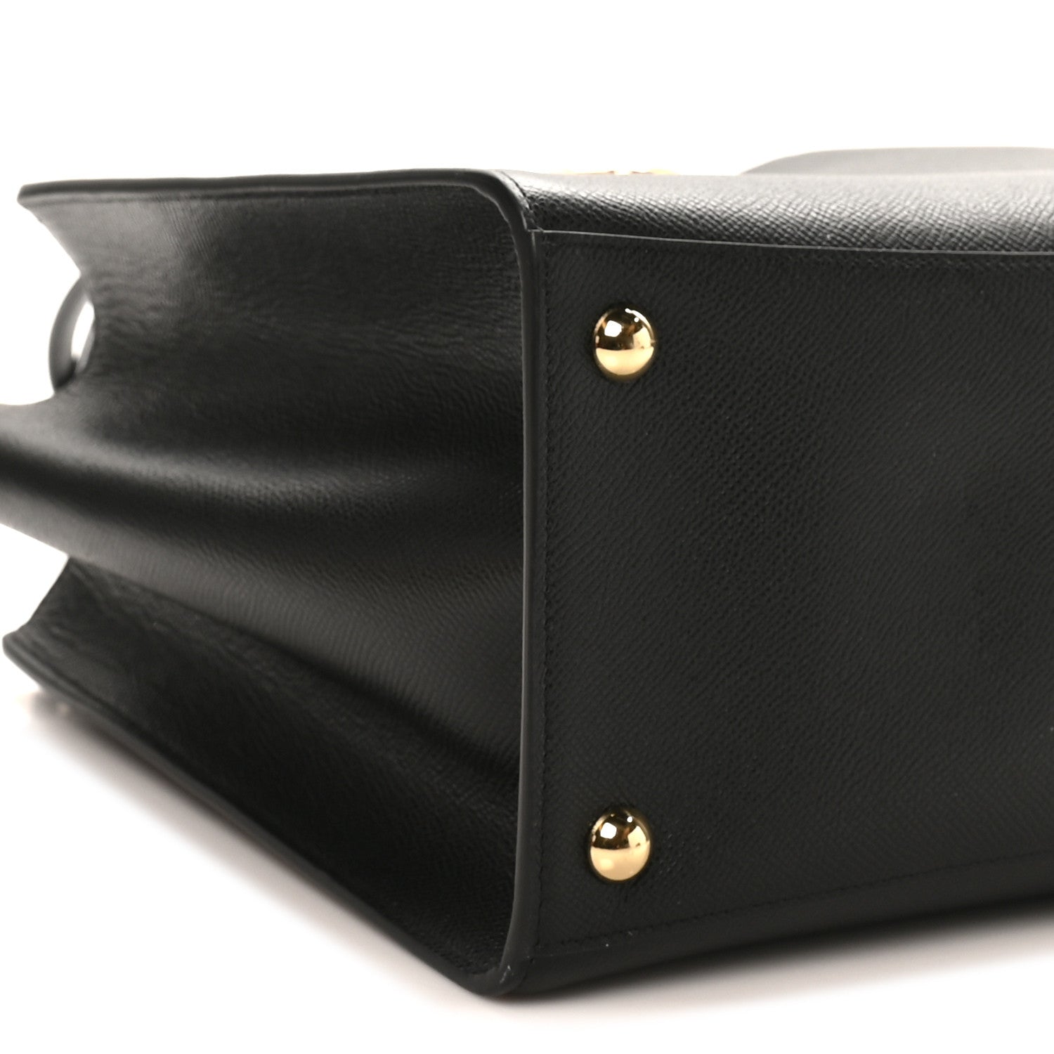 Salvatore Ferragamo Grainy Calfskin Gemini Tote Black 8 of 9