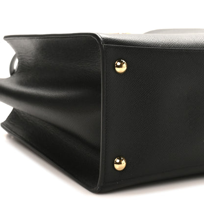 Salvatore Ferragamo Grainy Calfskin Gemini Tote Black 8 of 9