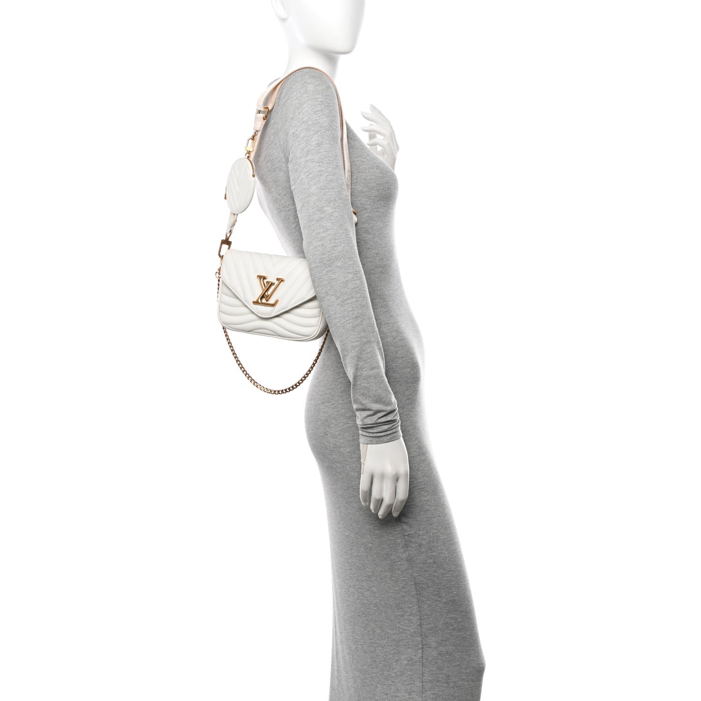 Calfskin New Wave Multi Pochette Snow