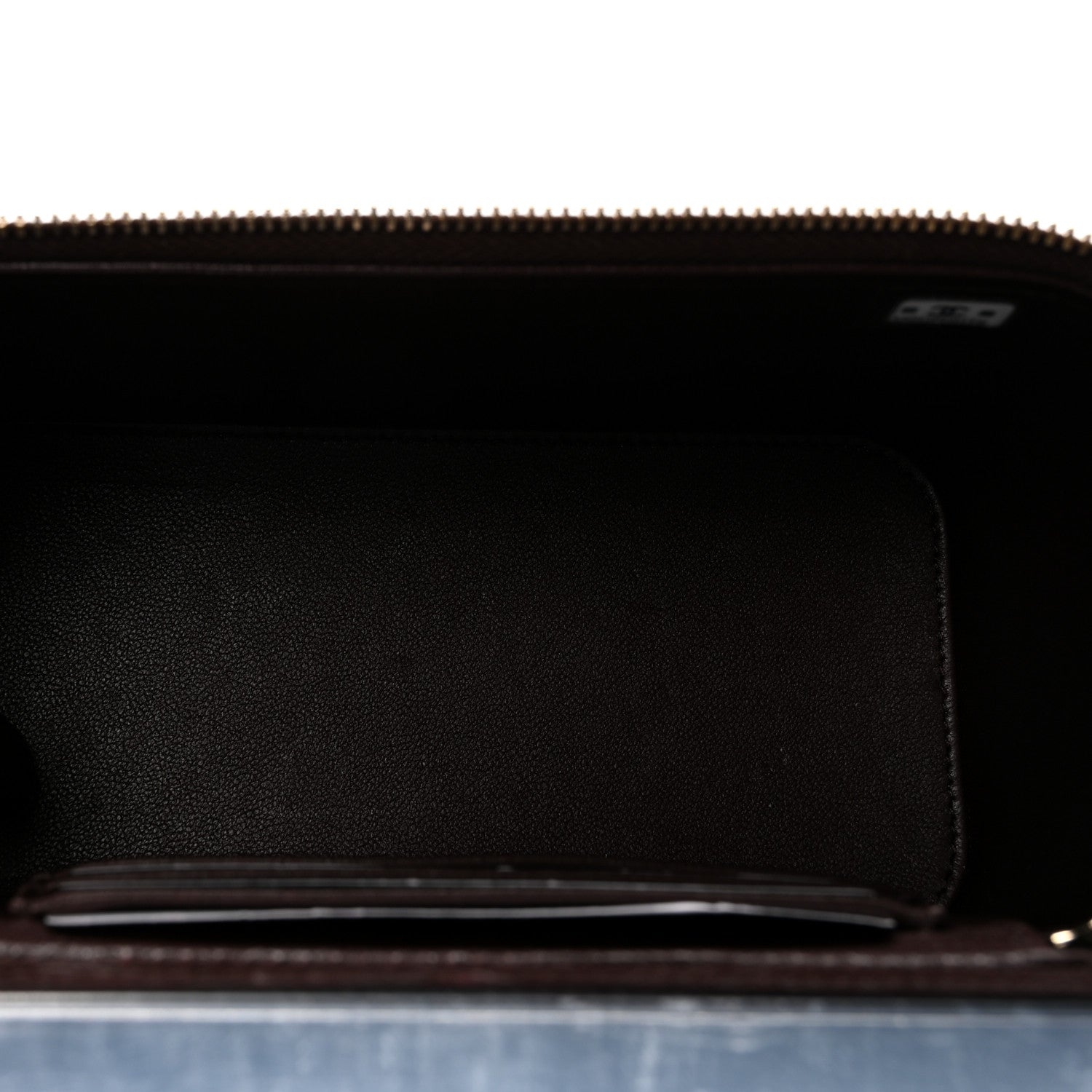Chanel Lambskin Quilted Small Top Handle Vanity Case With Chain Dark Brown 5 of 10