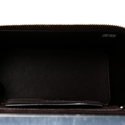 Chanel Lambskin Quilted Small Top Handle Vanity Case With Chain Dark Brown 5 of 10