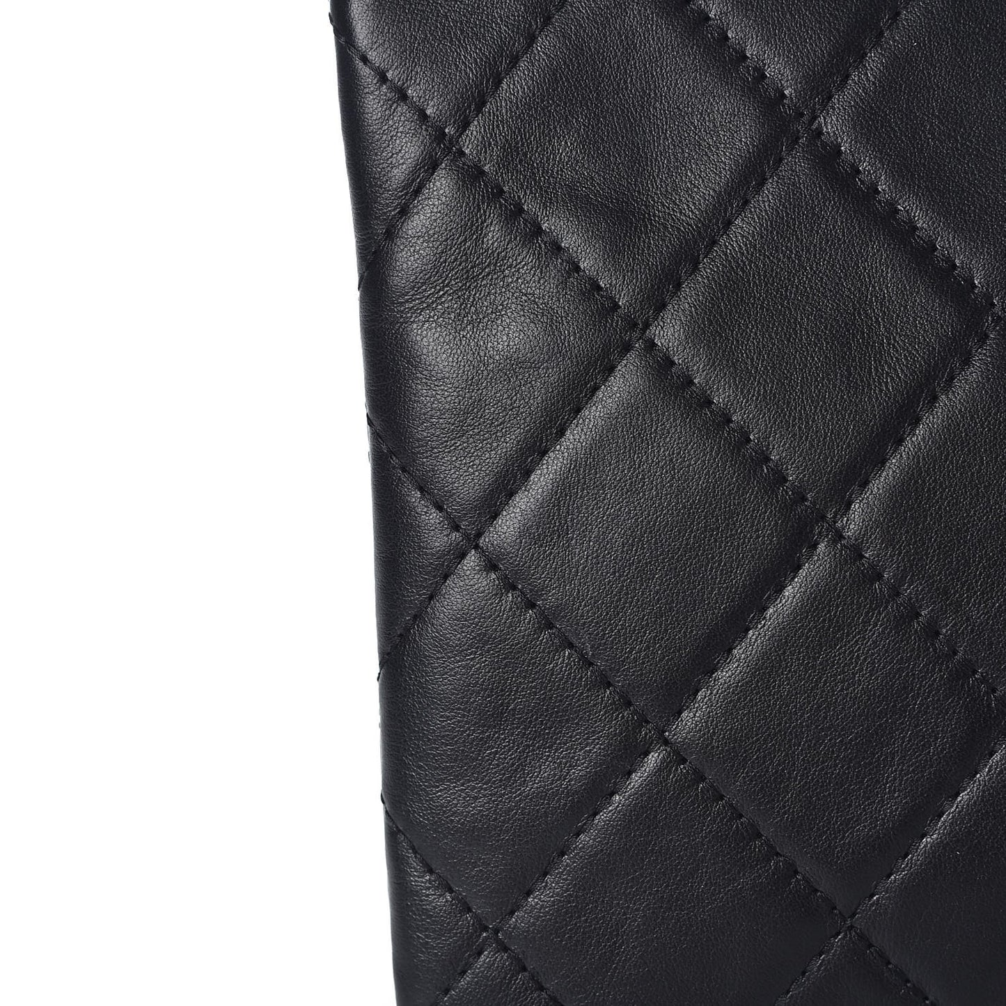 Calfskin Quilted CC Clutch Black