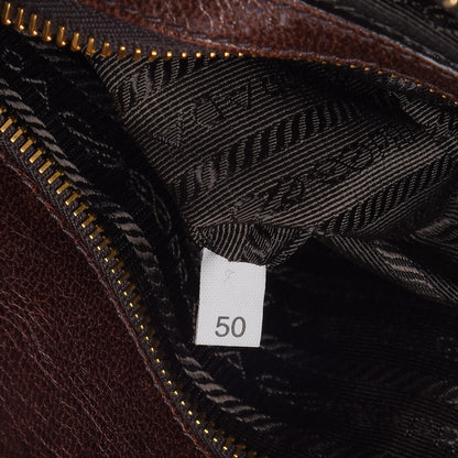 Prada Cervo Antik Shoulder Bag Cacao 8 of 9