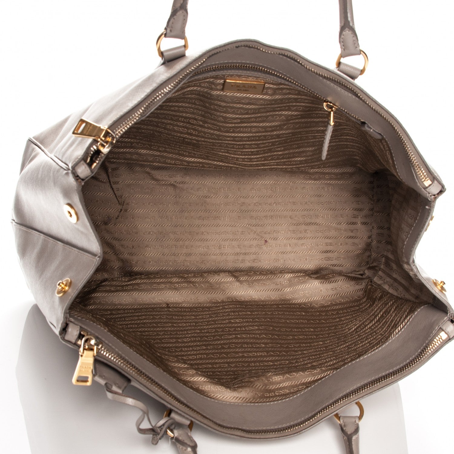 Prada Saffiano Large Galleria Double Zip Tote Pomice 5 of 14