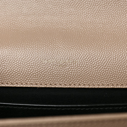 Saint Laurent Grain De Poudre Medium Monogram Kate Satchel Dark Beige 7 of 10