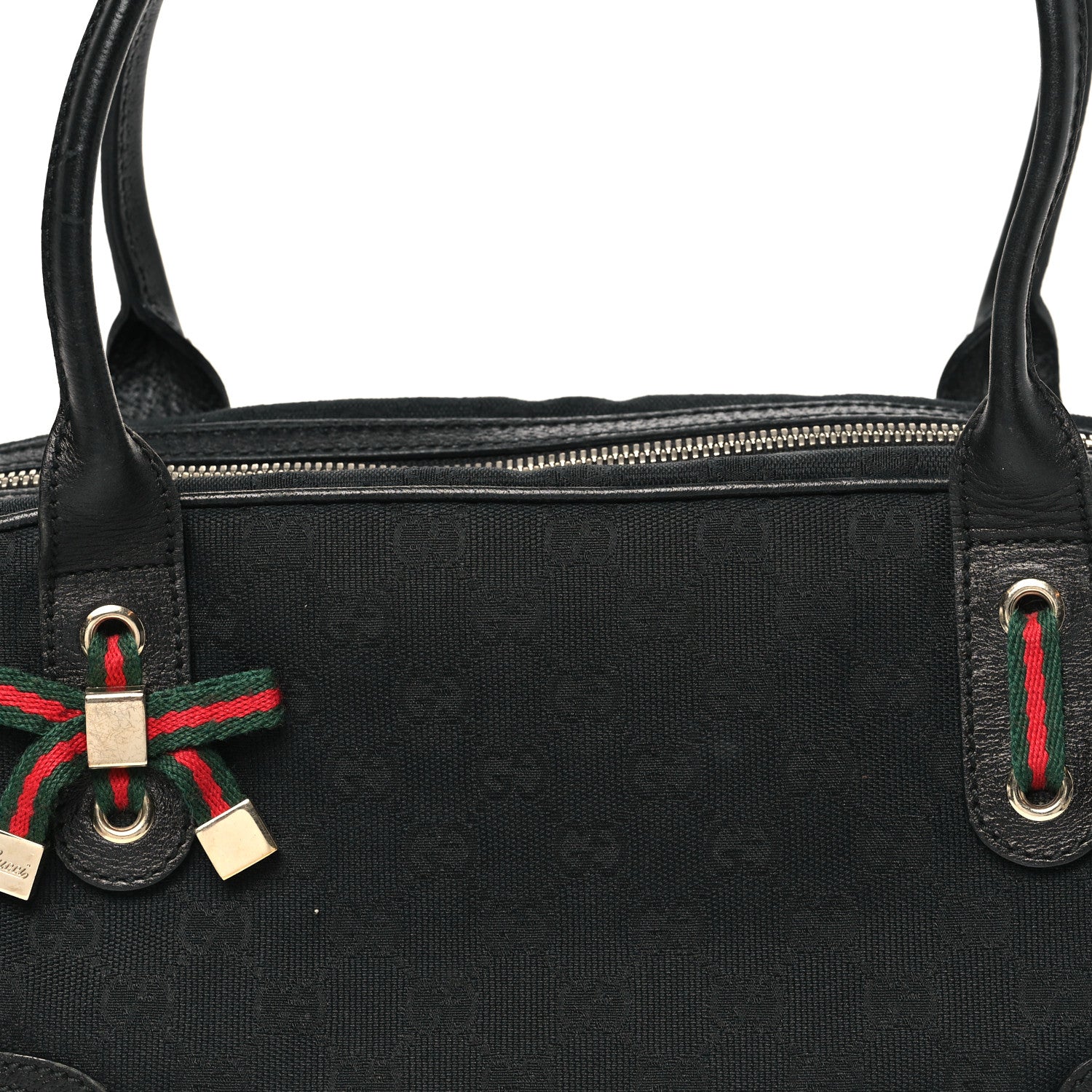 Gucci Monogram Small Princy Satchel Black 8 of 10