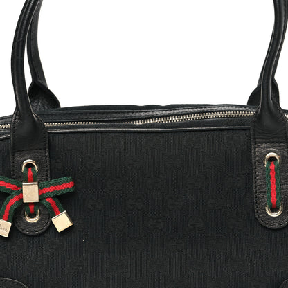 Gucci Monogram Small Princy Satchel Black 8 of 10