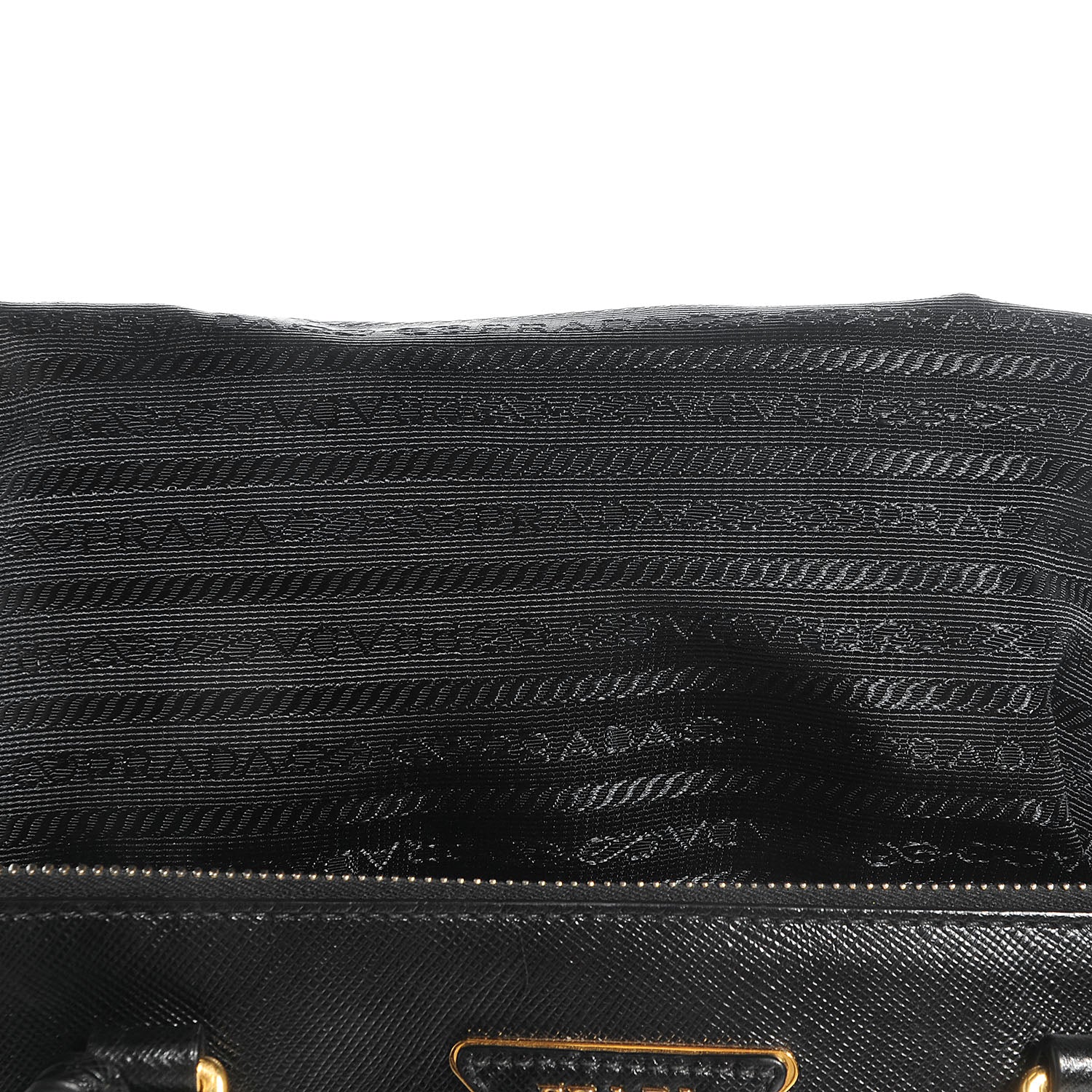Prada Saffiano Lux Small Double Zip Tote Nero Black 7 of 11