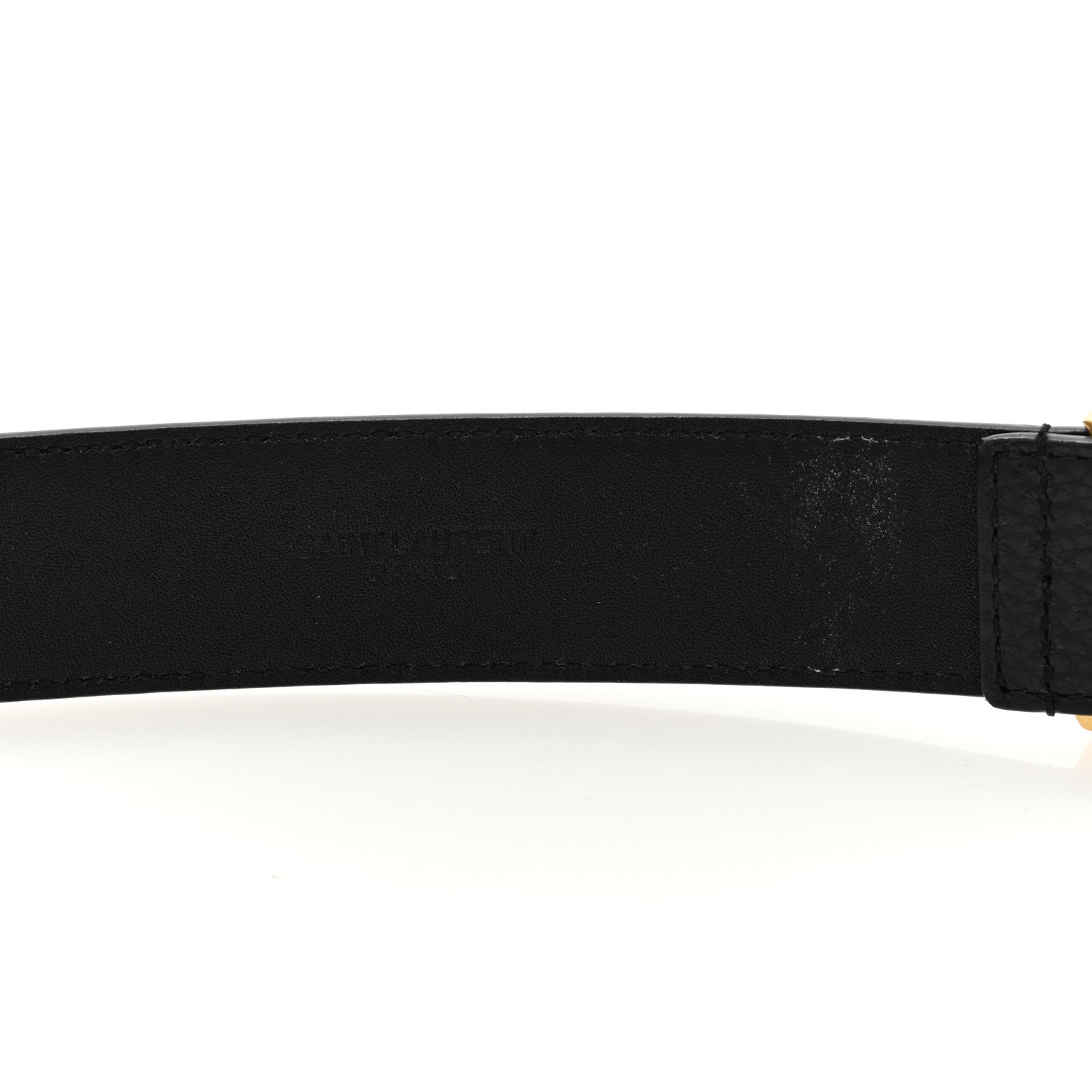 Saint Laurent Smooth Calfskin Monogram Square Buckle Belt 105 42 Black 3 of 4