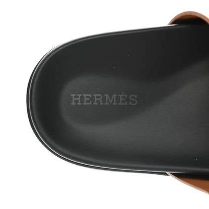 Hermes Calfskin Womens Chypre Sandals 36.5 Naturel 7 of 9