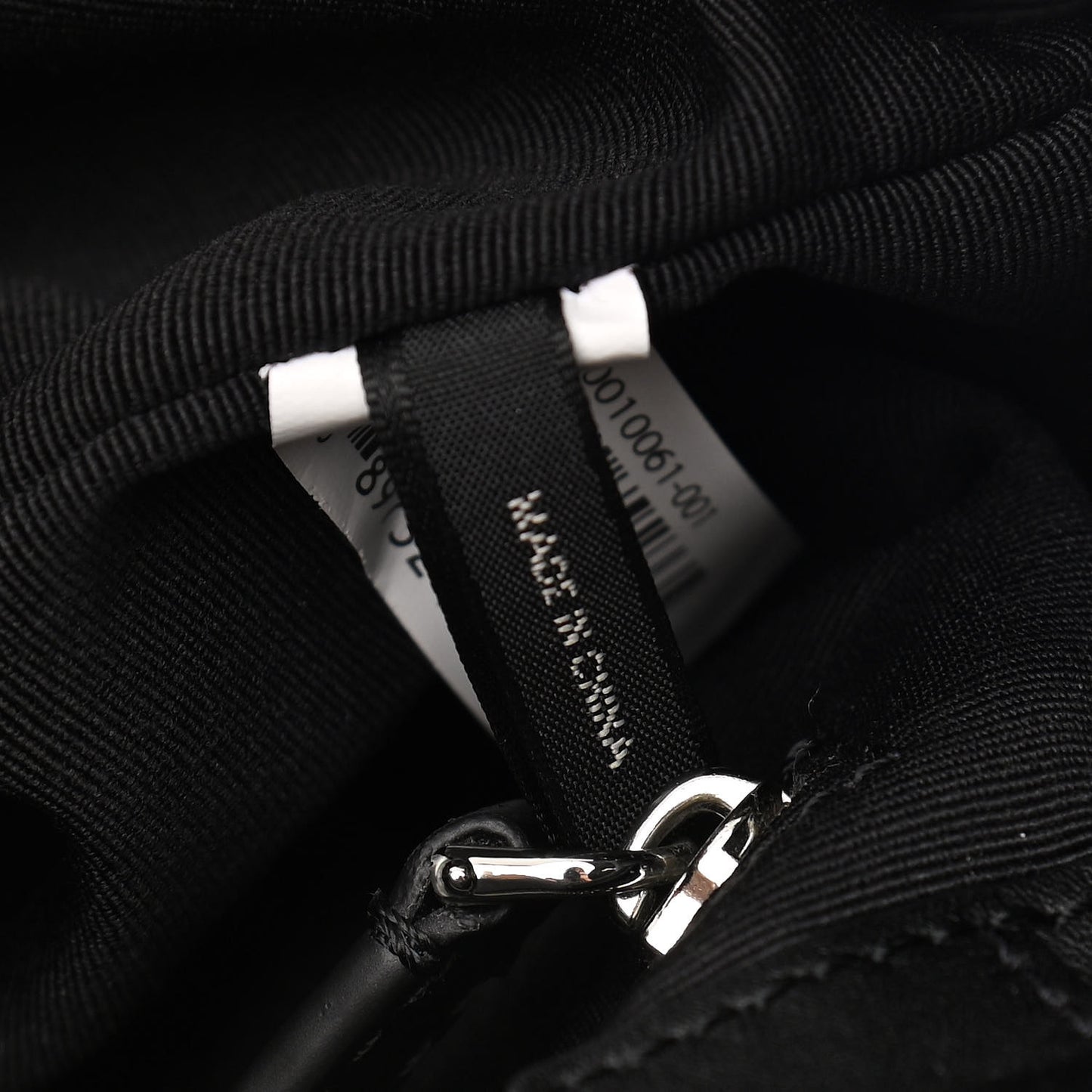 Lambskin Mid Zip Backpack Black