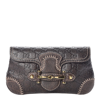 Gucci Guccissima New Pelham Clutch Dark Brown 1 of 8