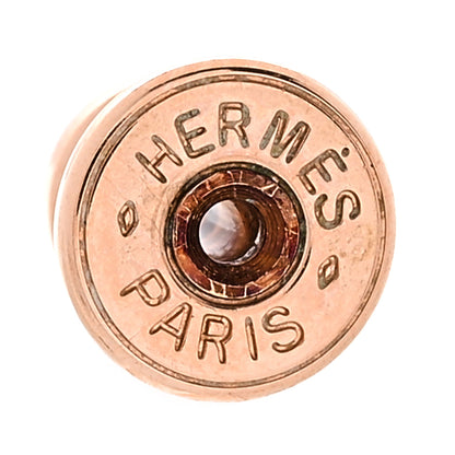 Hermes Rose Gold Lacquered Mini Pop H Earrings Black 3 of 6