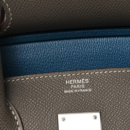 Hermes Epsom Verso Birkin 30 Etoupe Bleu Izmir 6 of 12
