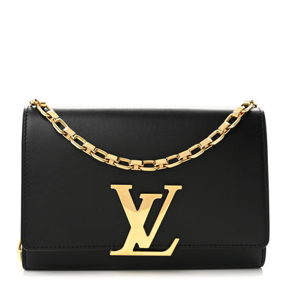 Louis Vuitton Calfskin Chain Louise MM Black 1 of 12