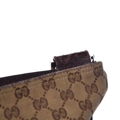Gucci Monogram Web Medium Double Pocket Messenger Bag Dark Brown 14 of 15