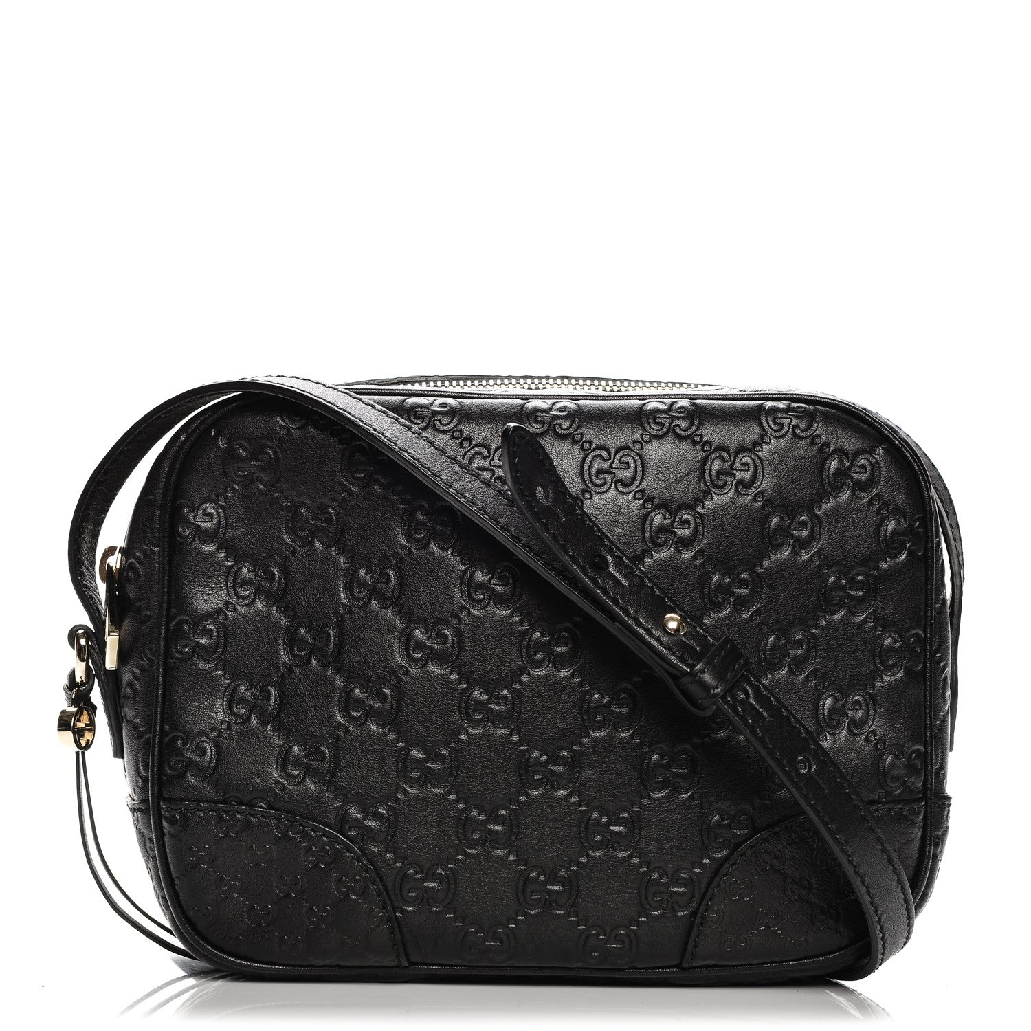 Gucci Guccissima Mini Bree Messenger Bag Black 1 of 7