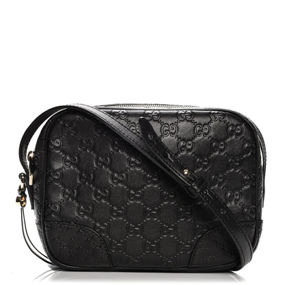 Gucci Guccissima Mini Bree Messenger Bag Black 1 of 7