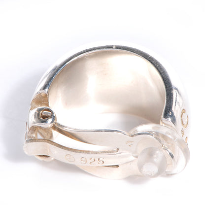Chanel Half Hoop Clip On Earrings Silver 4 of 6