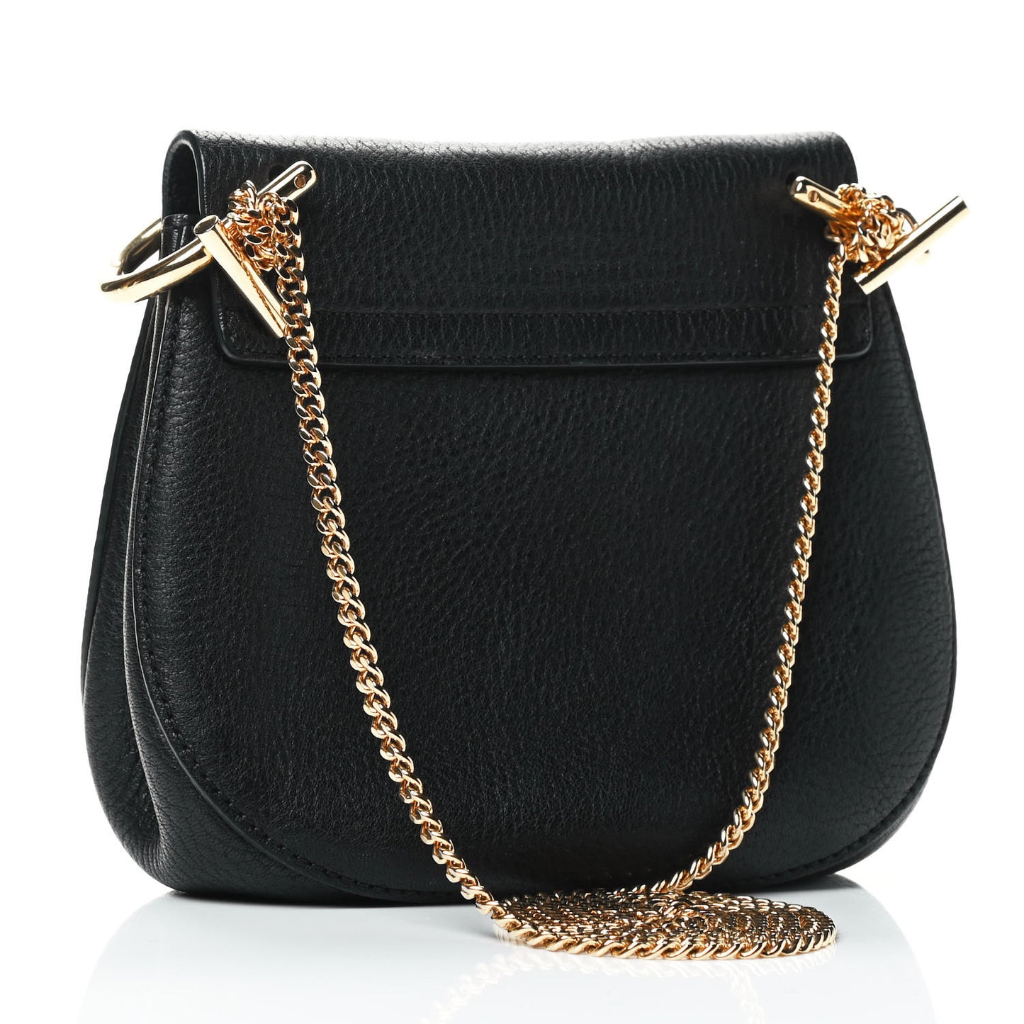Grained Lambskin Mini Drew Shoulder Bag Black