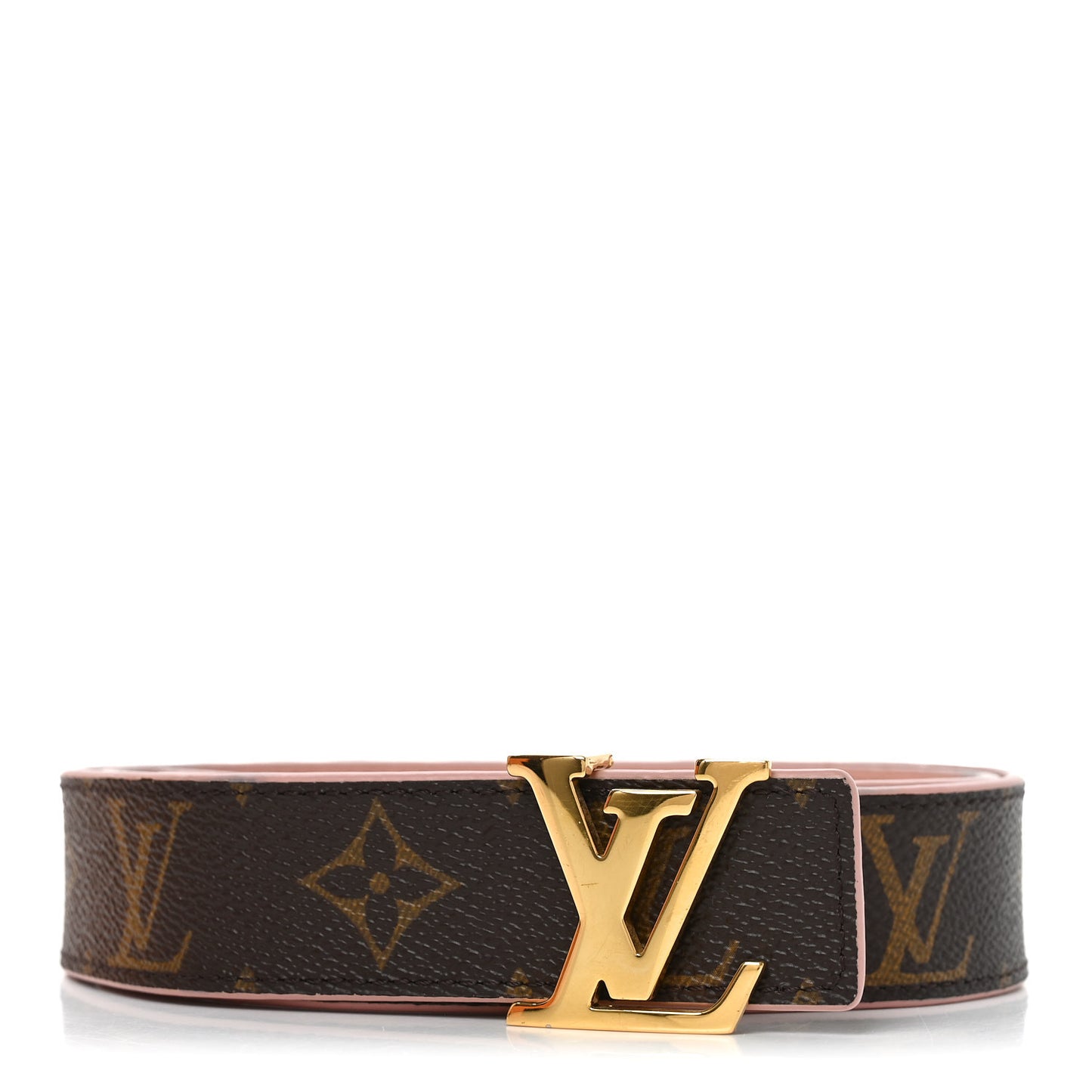Calfskin Monogram 30mm LV Initiales Reversible Belt 80 32 Rose Ballerine
