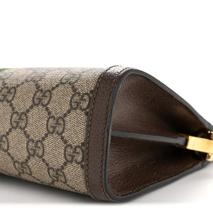 Gucci GG Supreme Monogram Web Small Ophidia Chain Shoulder Bag Brown 10 of 13