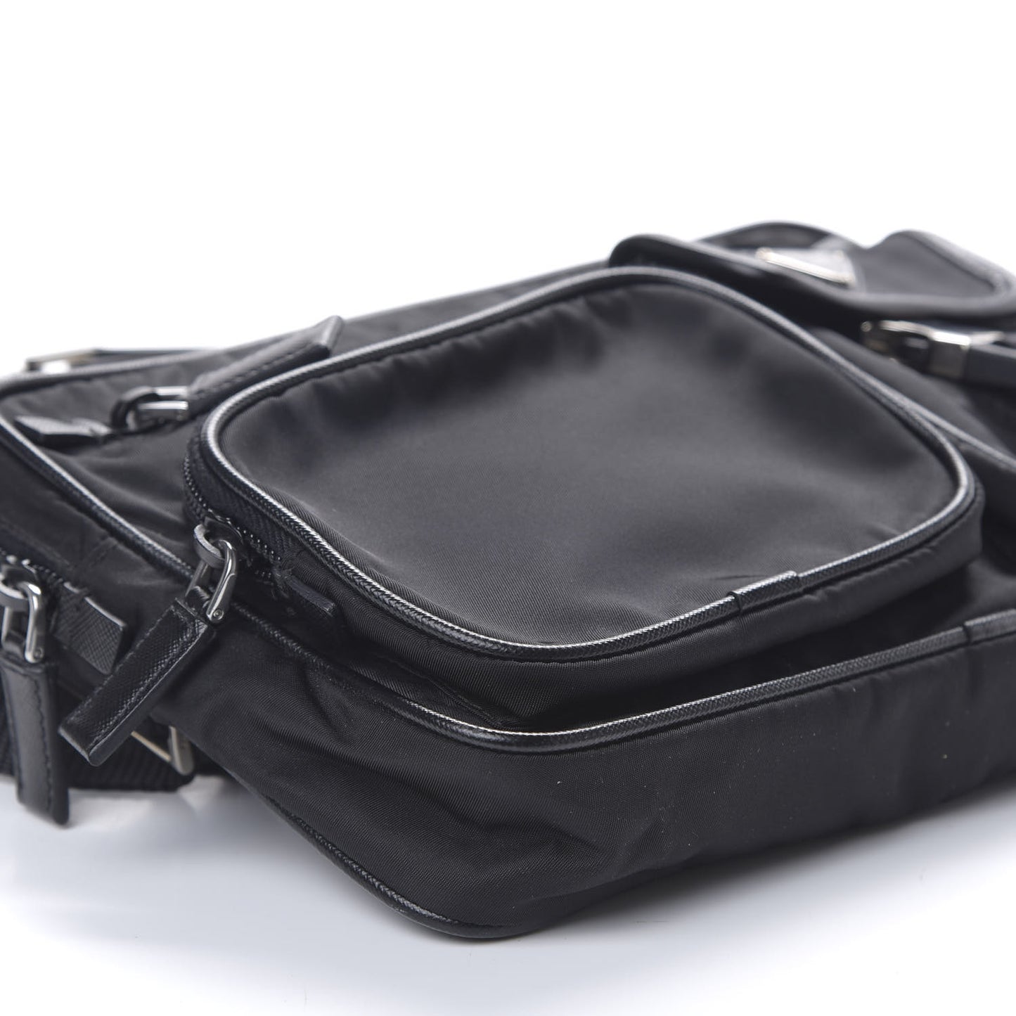 Tessuto Nylon Saffiano Belt Bag Black