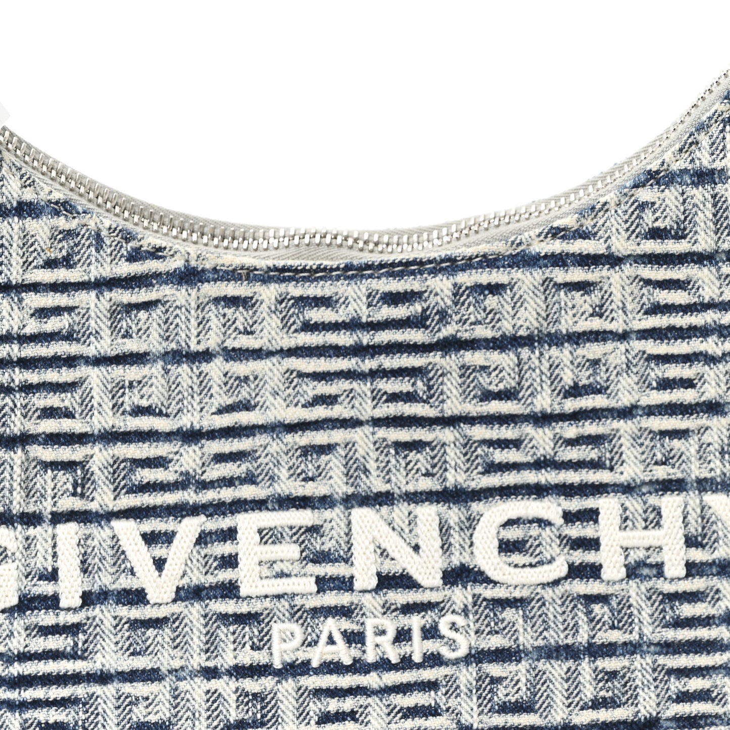 Denim 4G Logo Small Moon Cut Out Shoulder Bag Light Blue