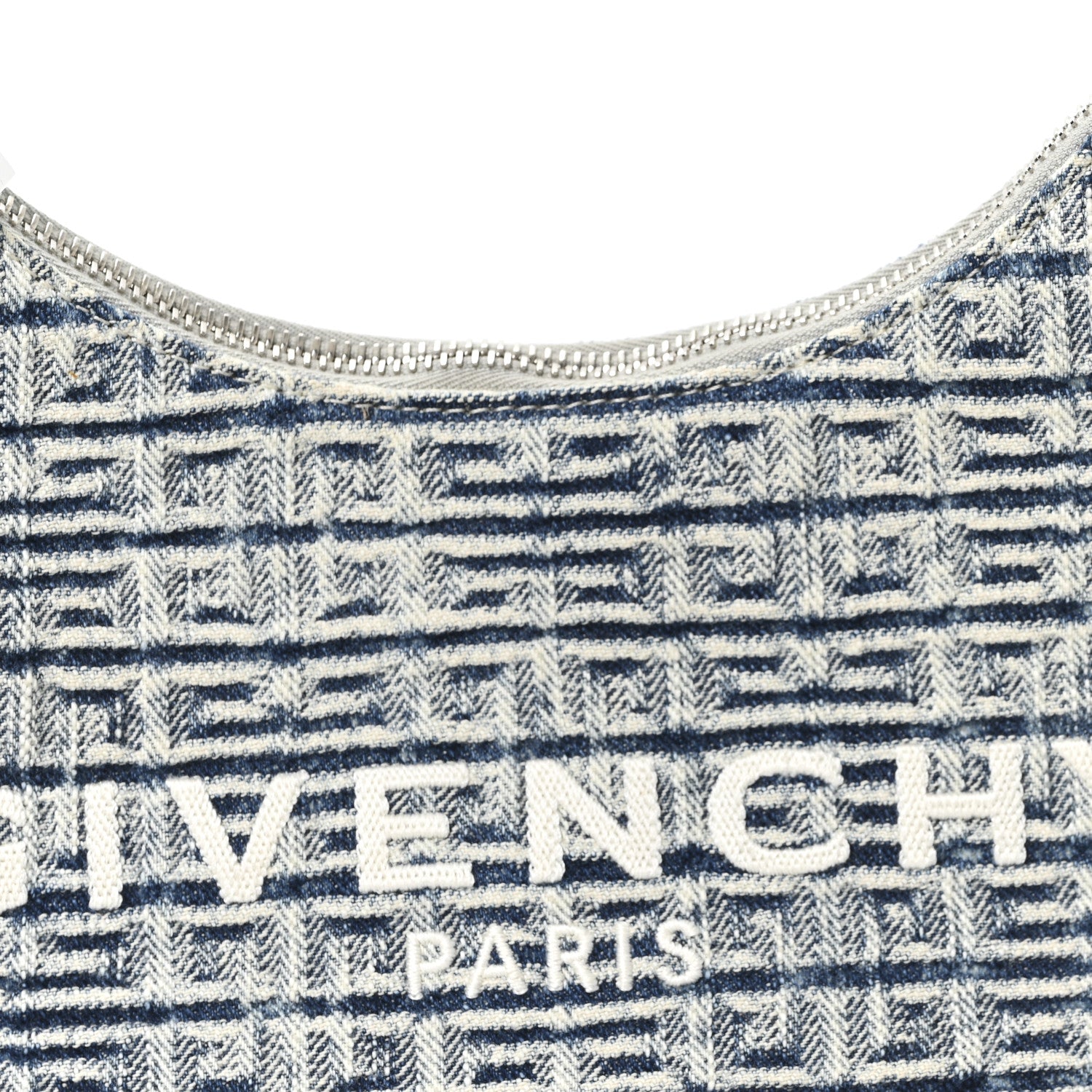 Givenchy Denim 4G Logo Small Moon Cut Out Shoulder Bag Light Blue 8 of 10