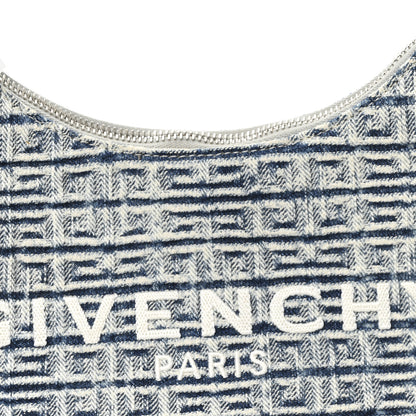 Givenchy Denim 4G Logo Small Moon Cut Out Shoulder Bag Light Blue 8 of 10