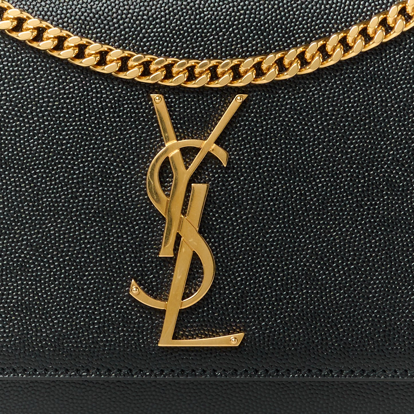 Grain De Poudre Medium Classic Monogram Kate Satchel Black