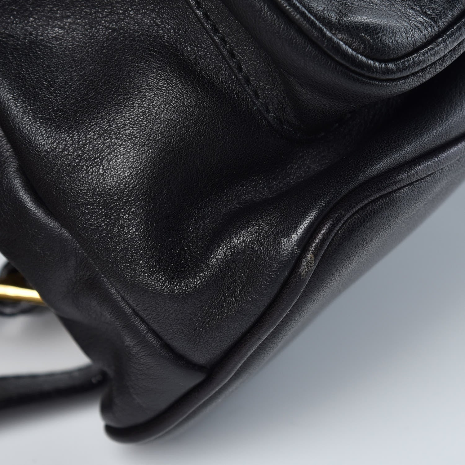 Gucci Calfskin Bamboo Backpack Black 12 of 15