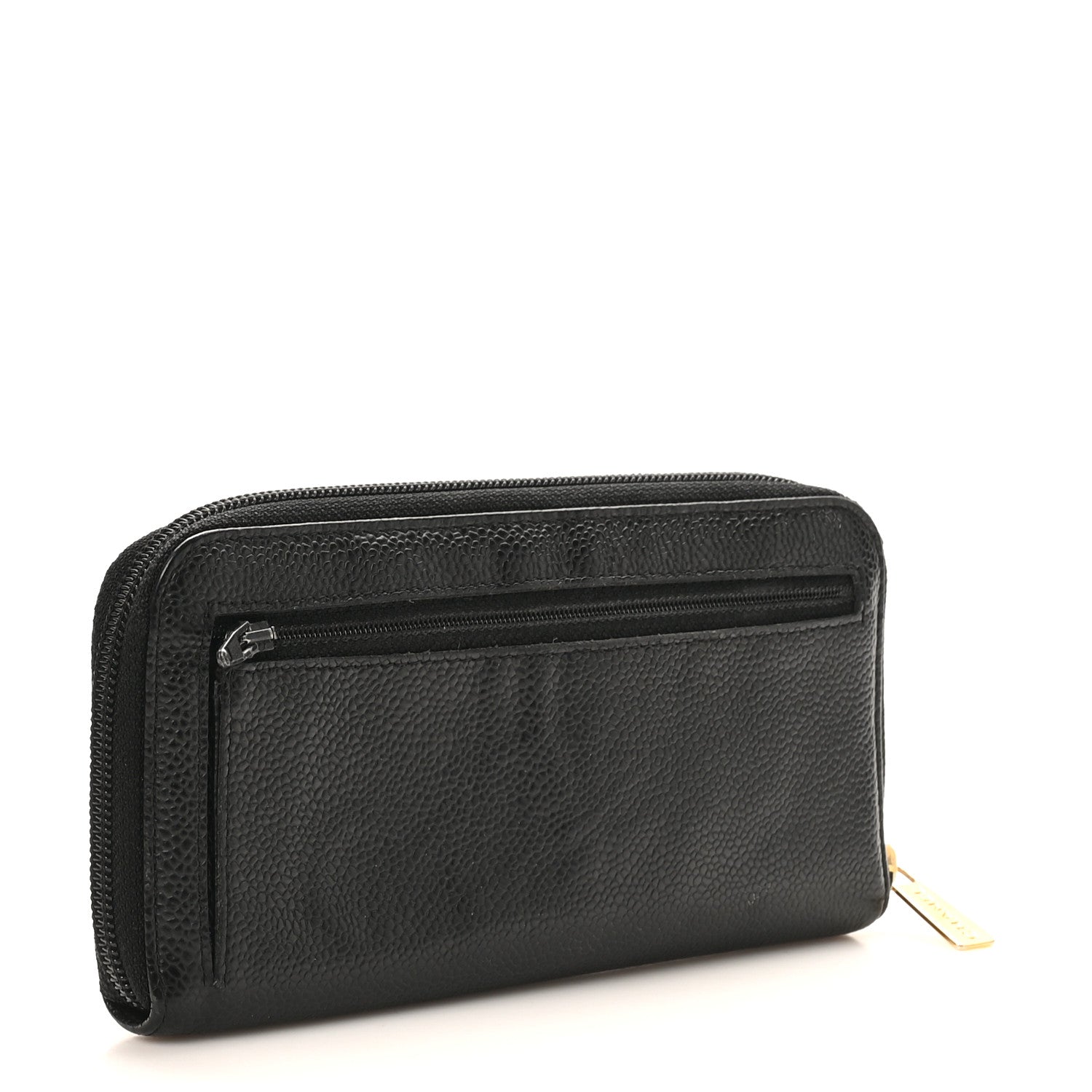 Chanel Caviar CC Timeless Large Zip Around Wallet Black 4 of 21