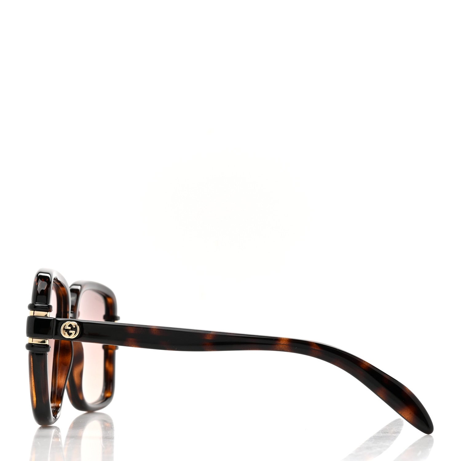 Gucci Acetate Interlocking G Square Sunglasses GG1066S Tortoise 3 of 8