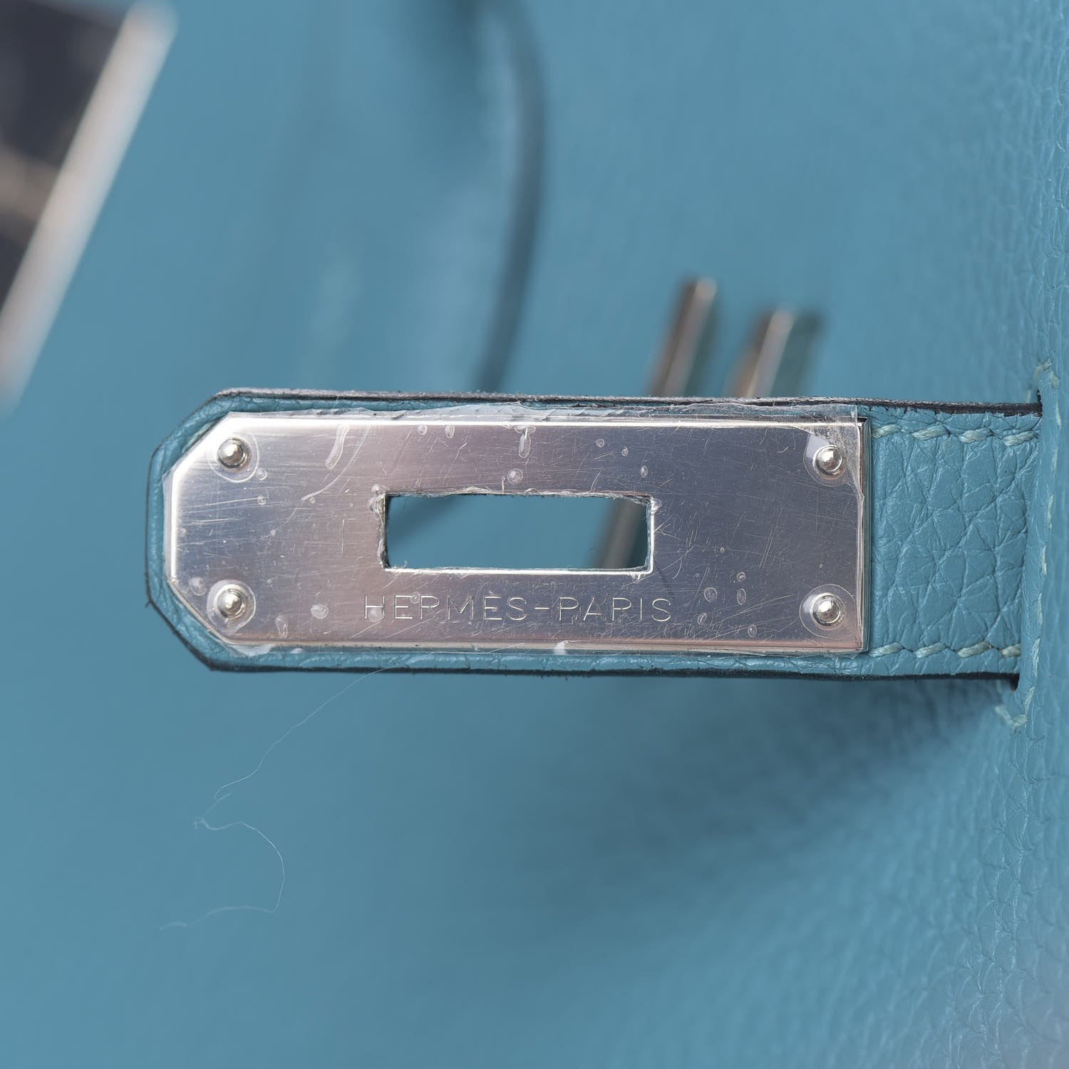 Hermes Taurillon Clemence Birkin 35 Turquoise 8 of 32