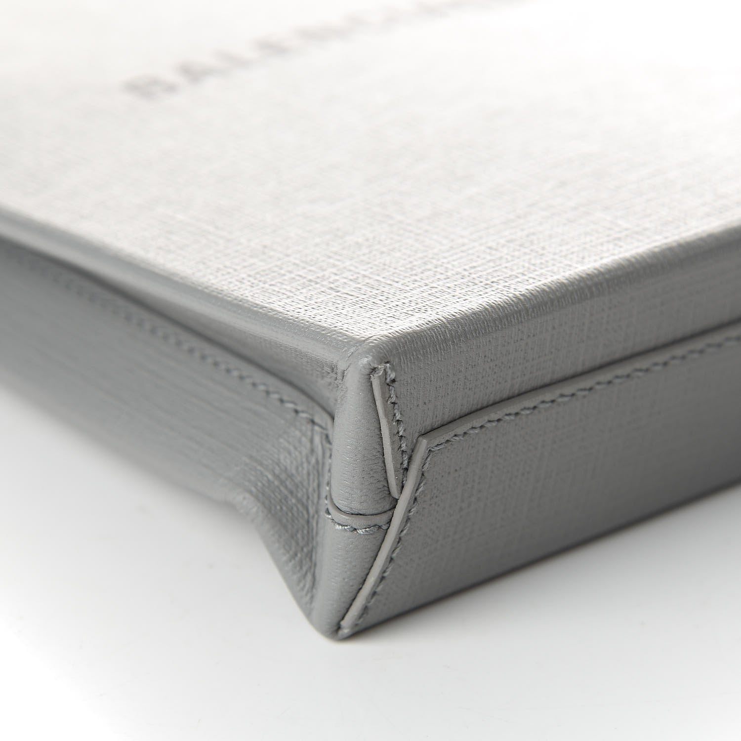 Balenciaga Squared Calfskin Logo Shopping Envelope Clutch Balenciaga Grey 8 of 9